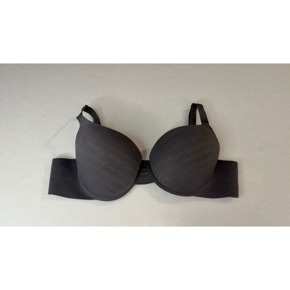 Juicy Couture Black Logo Print Molded T-Shirt push up Bra 38C